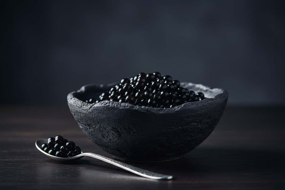 Agar Agar Balsamic Pearls