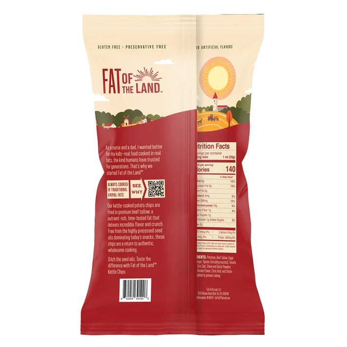 Fat of the Land Potato Chips – Cooked in Beef Tallow