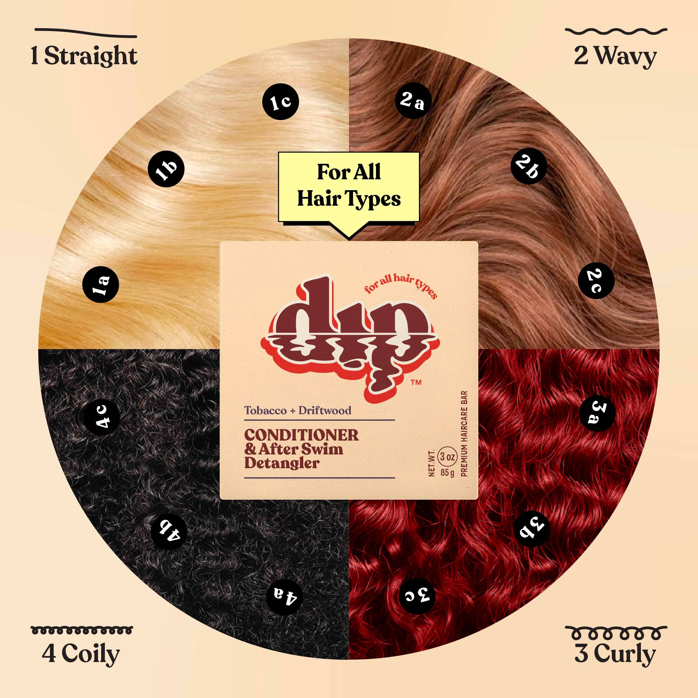 Dip Conditioner Bar & After Swim Detangler - Tobacco & Driftwood: 3 oz