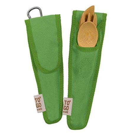 To Go Ware Kid's Bamboo Utensil Set Kiwi Green