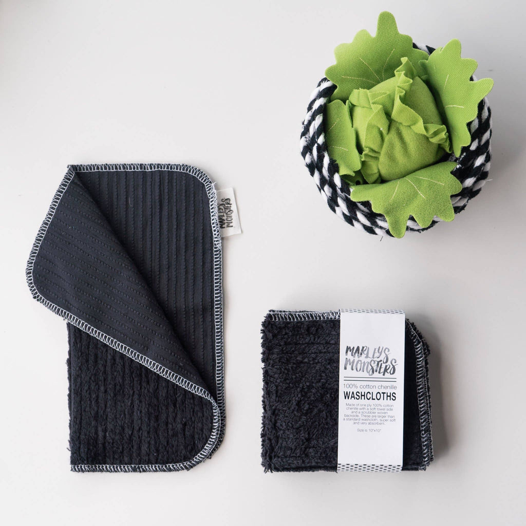 Washcloths: Cotton Chenille: Natural