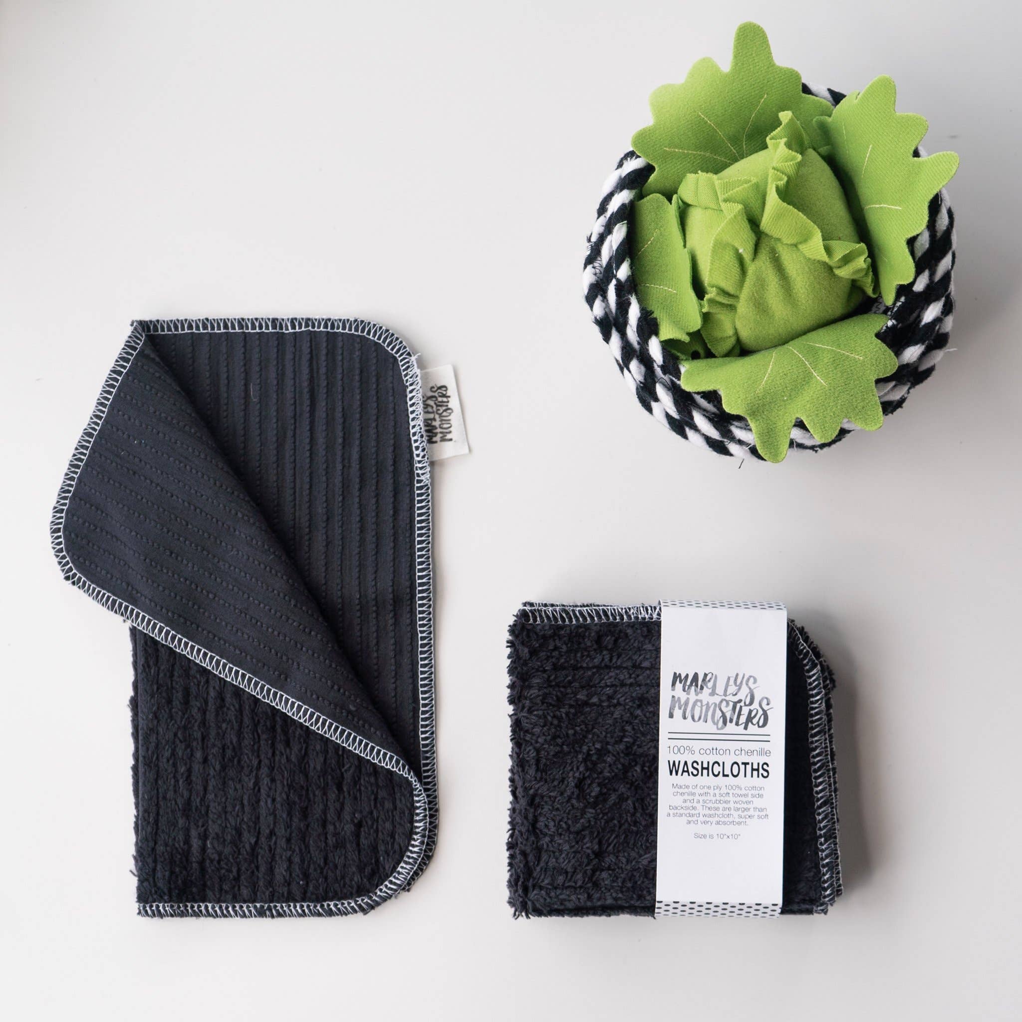 Washcloths: Cotton Chenille: Natural