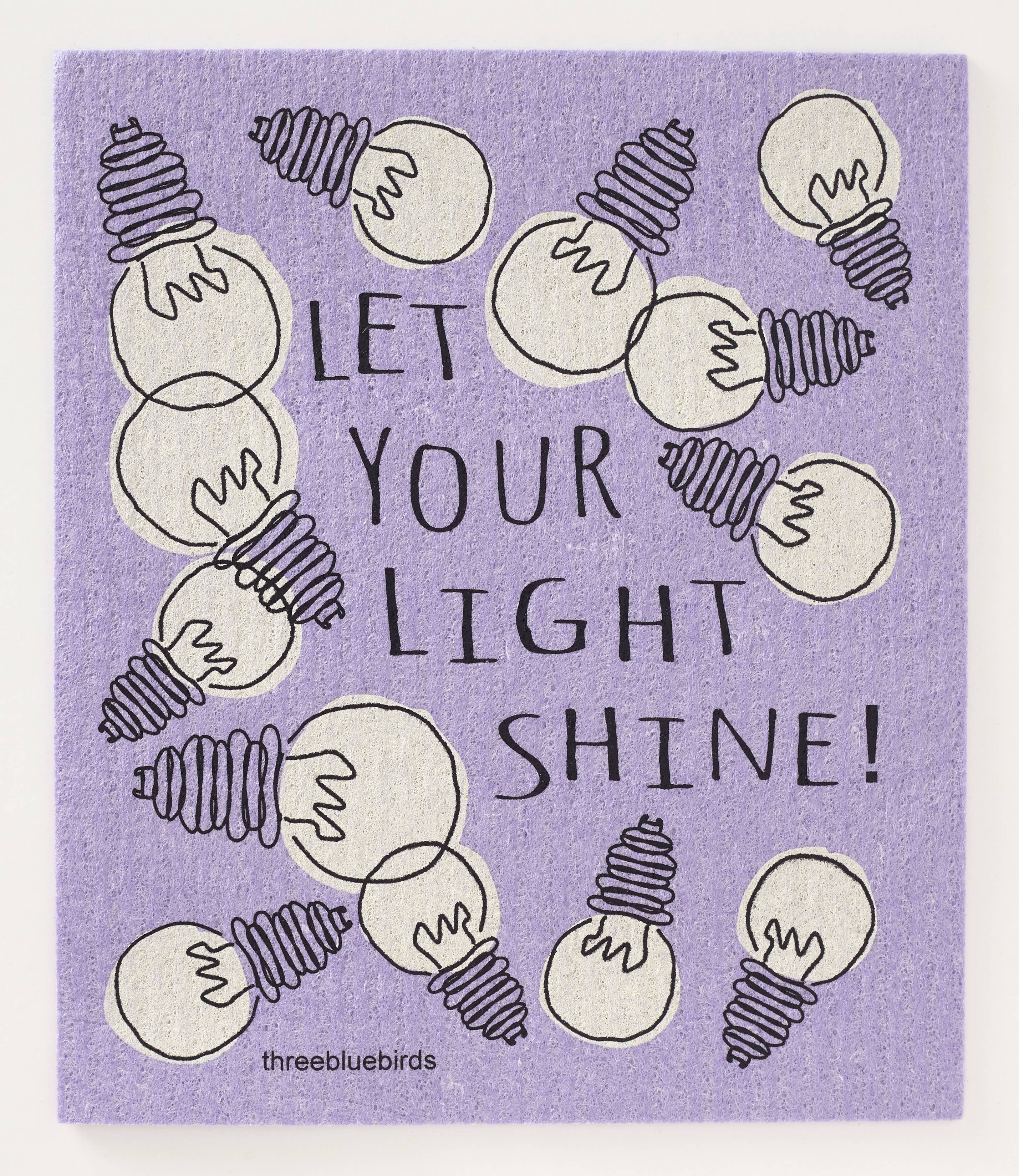 Let Your Light Shine Swedish Dishcloth