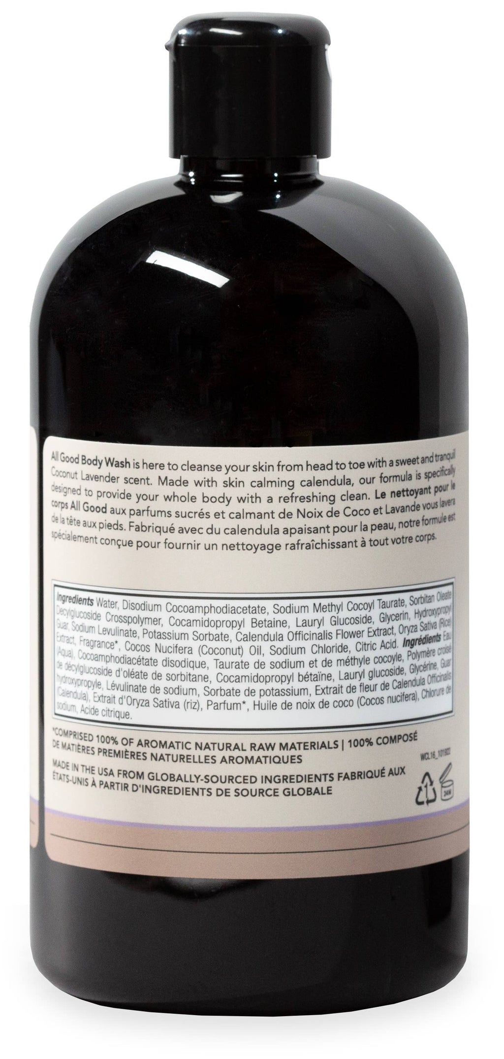 All Good Moisturizing Body Wash for Men & Women | Calendula, Lavender Oil