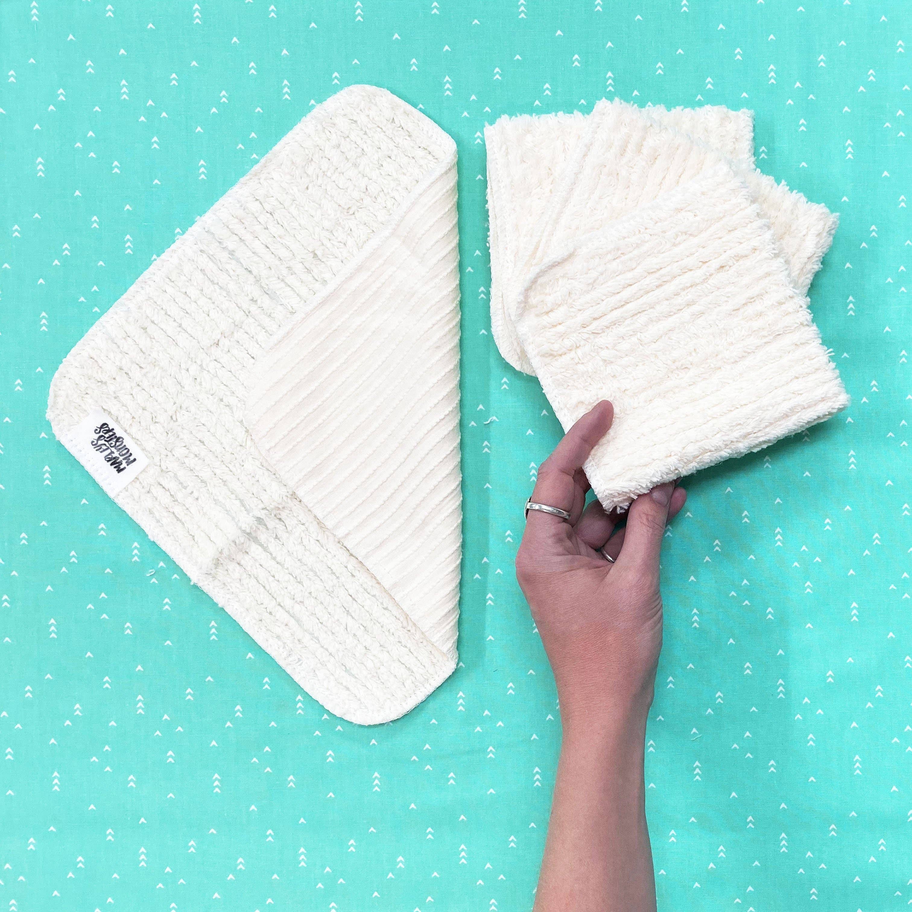 Washcloths: Cotton Chenille: Natural