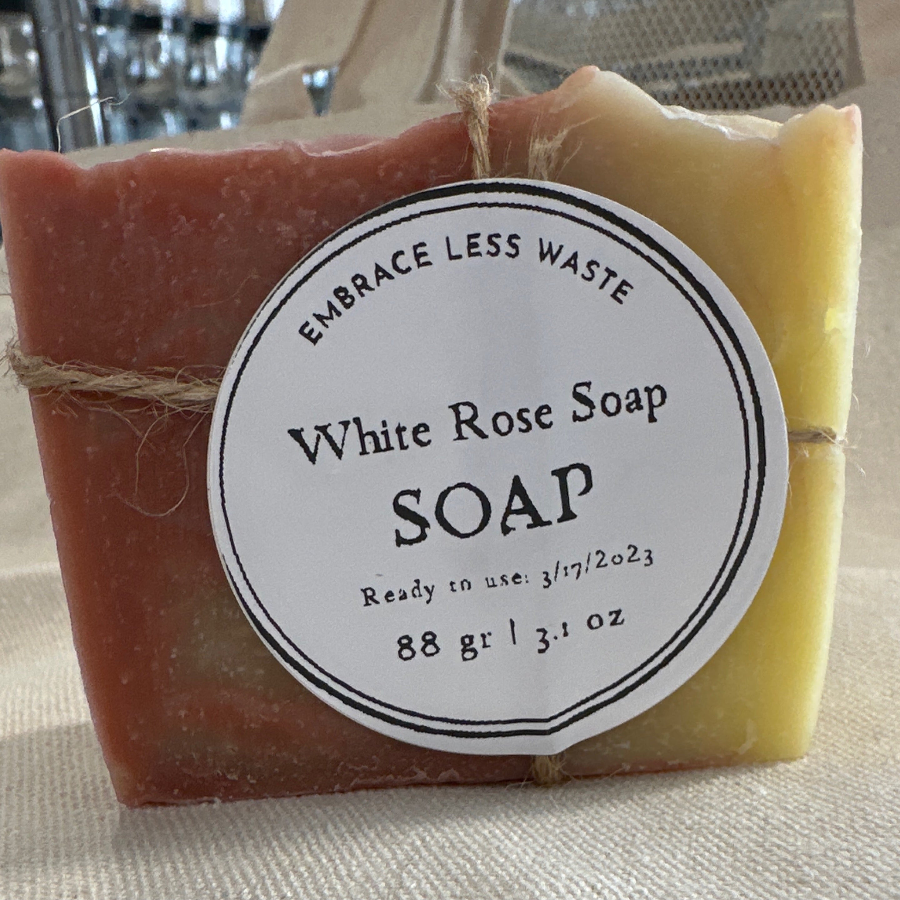 White Rose Soap | Pink Swirl