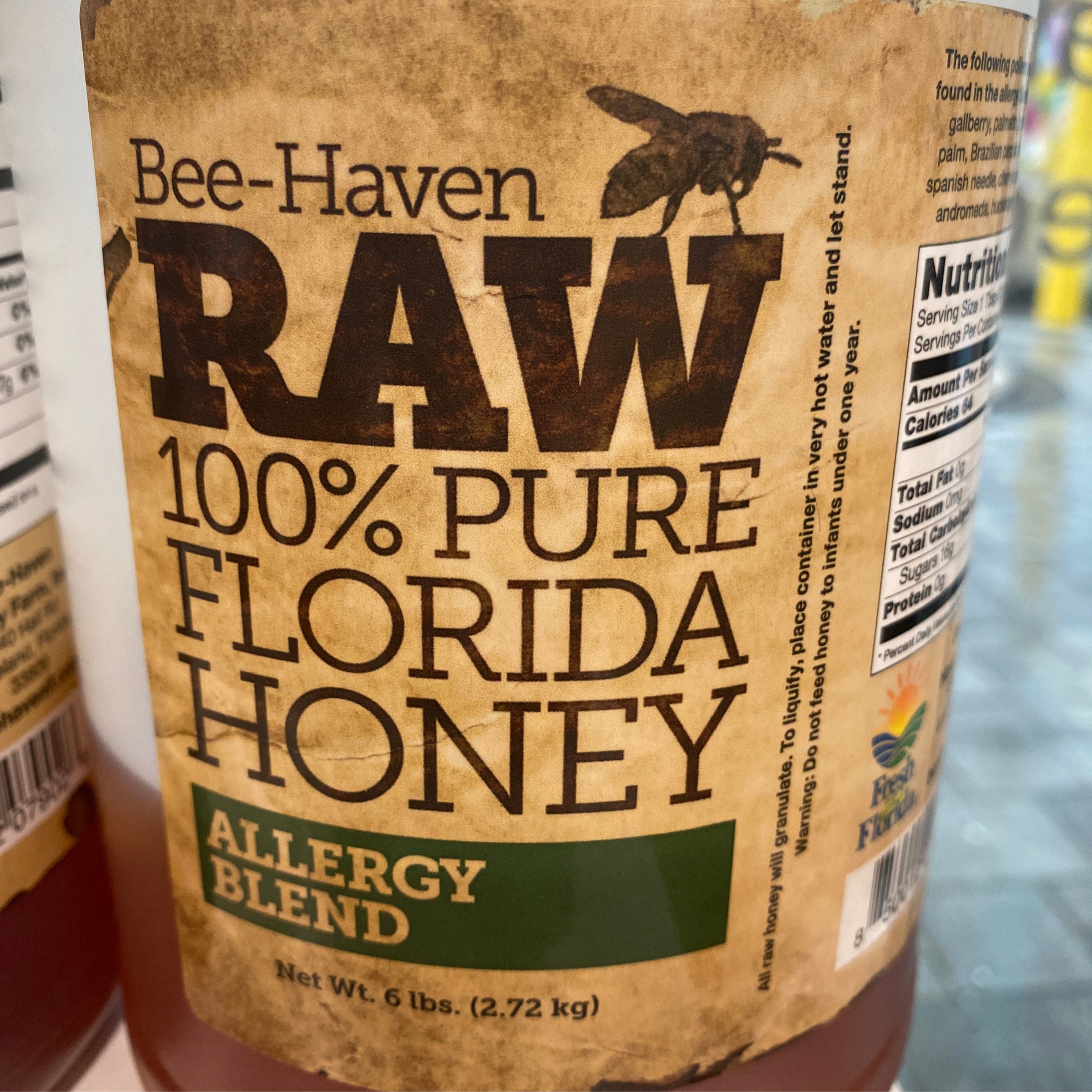 Bee-Haven Raw | Allergy Blend | 100% Pure Florida Honey