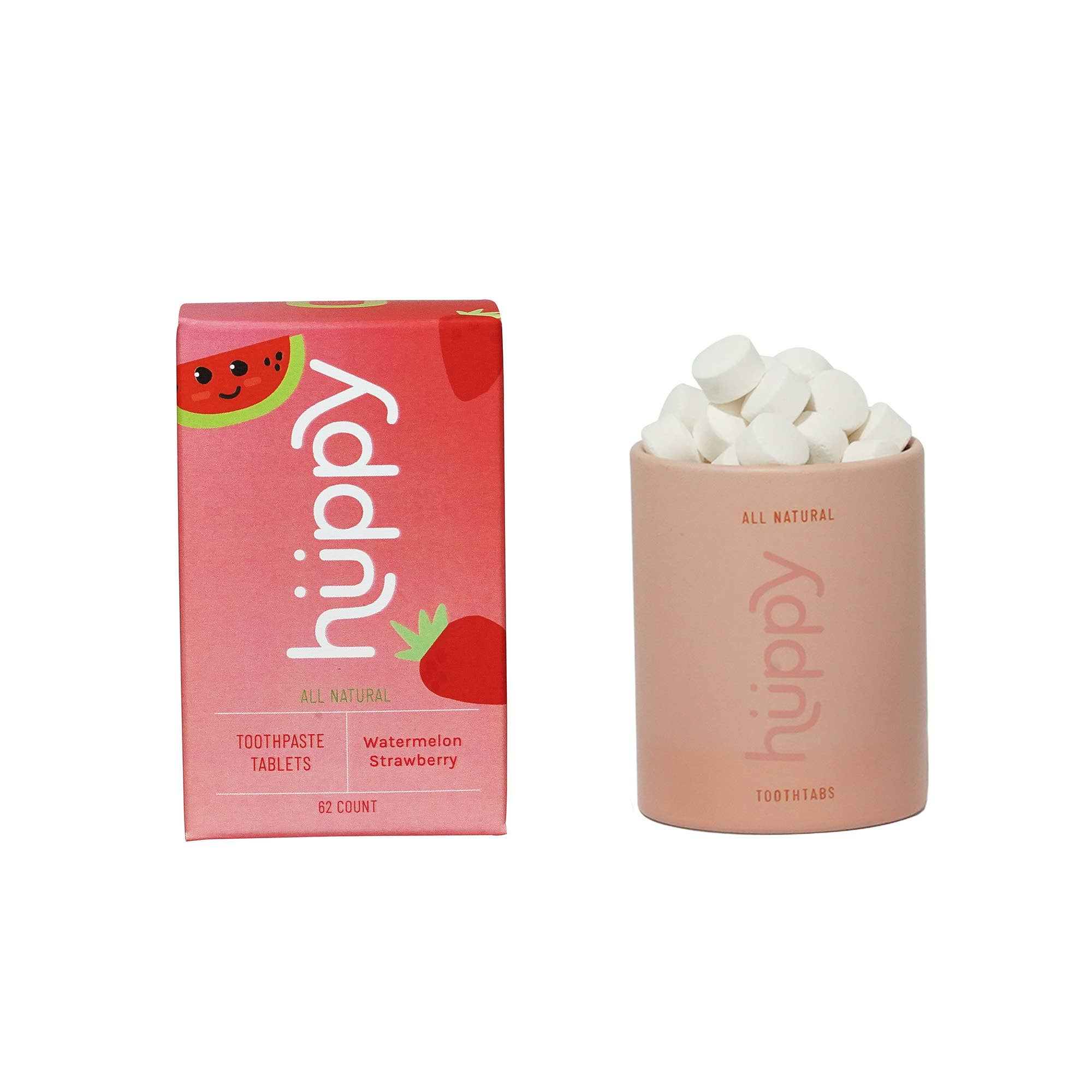 Huppy Kid's Toothpaste Tablets - Watermelon Strawberry - Box