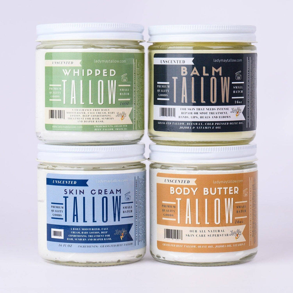 16 oz All Natural Tallow Lotion | One Ingredient Skin Cream