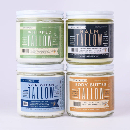16 oz All Natural Tallow Lotion | One Ingredient Skin Cream