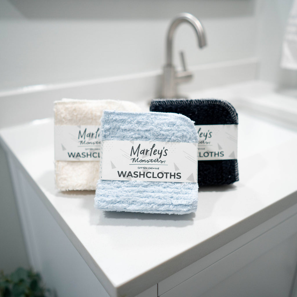 Washcloths: Cotton Chenille: Natural