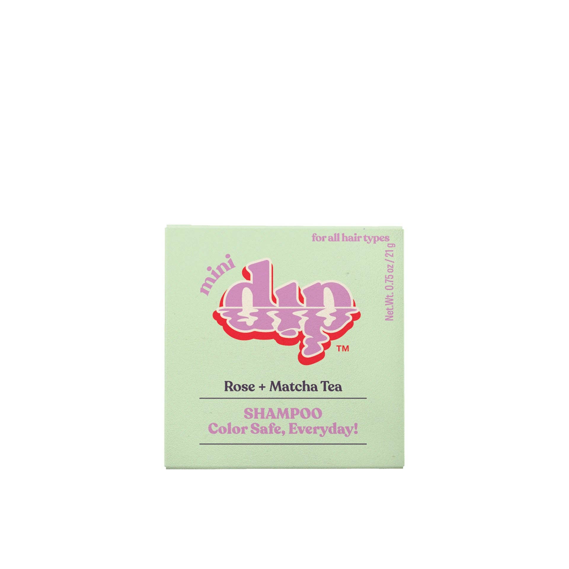 Mini Dip Color Safe Shampoo Bar for Every Day - Rose & Matcha Tea