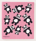 Pandas on Pink Swedish Dishcloth