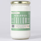 Unscented Whipped Tallow, 100% Grass Fed Beef Tallow Moisturizer: 16oz